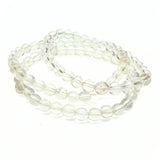 Rock crystal bracelet 6 mm
