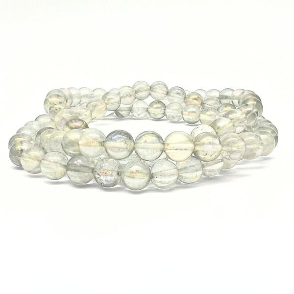Rock crystal Aurora borealis round 8 mm