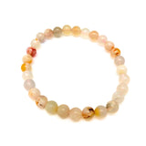 Flower agate bracelet 6 mm