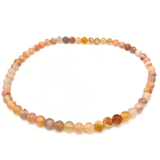 Blomsteragat halsband 8 mm pärlor
