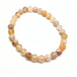 Flower agate bracelet 6 mm