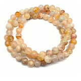 Flower agate bracelet 6 mm