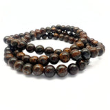 Bronzite, tumbled stone bracelet