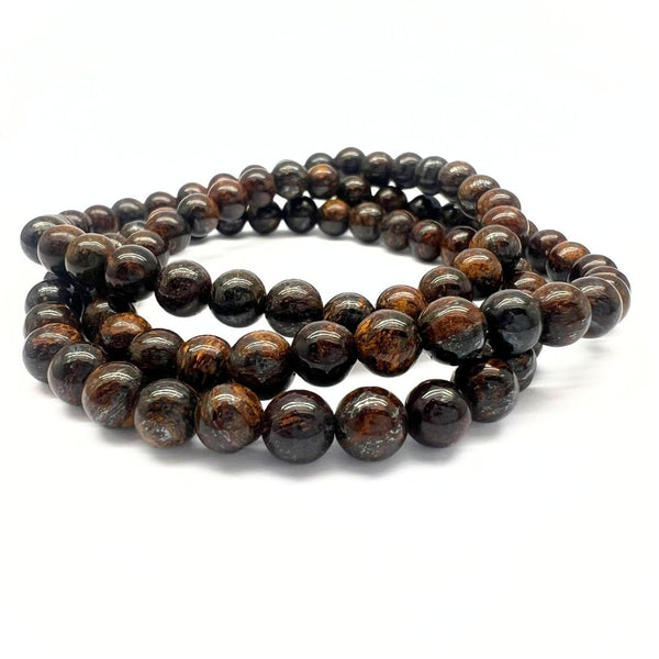 Bronzite, tumbled stone bracelet
