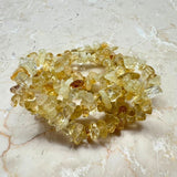 Citrine, chip bracelet with elastic thread