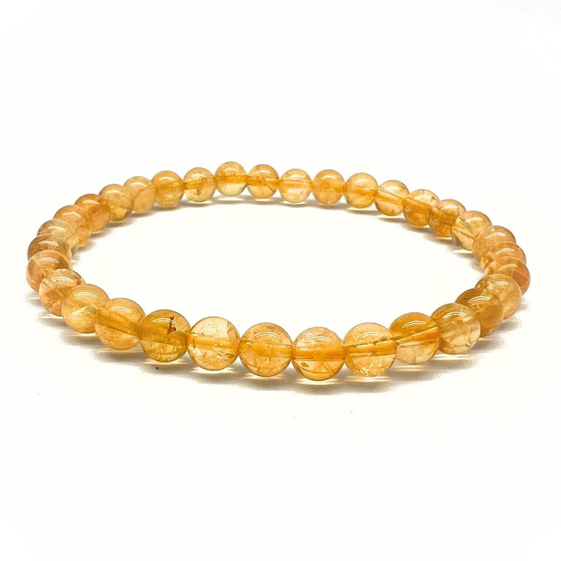 Citrine, pyöreä leikkaus rannekoru 6 mm