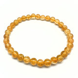 Citrine, pyöreä leikkaus rannekoru 6 mm