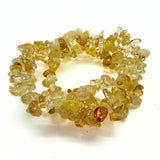 Citrine, chip bracelet with elastic thread