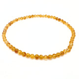 Citrin halsband 8 mm pärlor