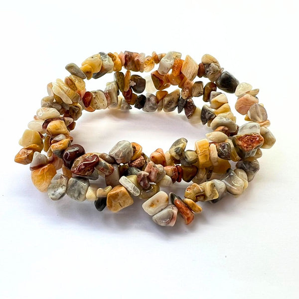 Crazy Lace agate chip bracelet