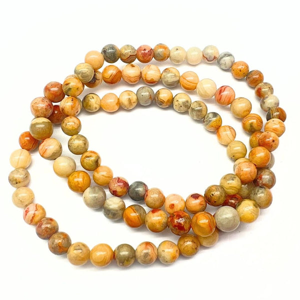 Crazy Lace agate chip bracelet