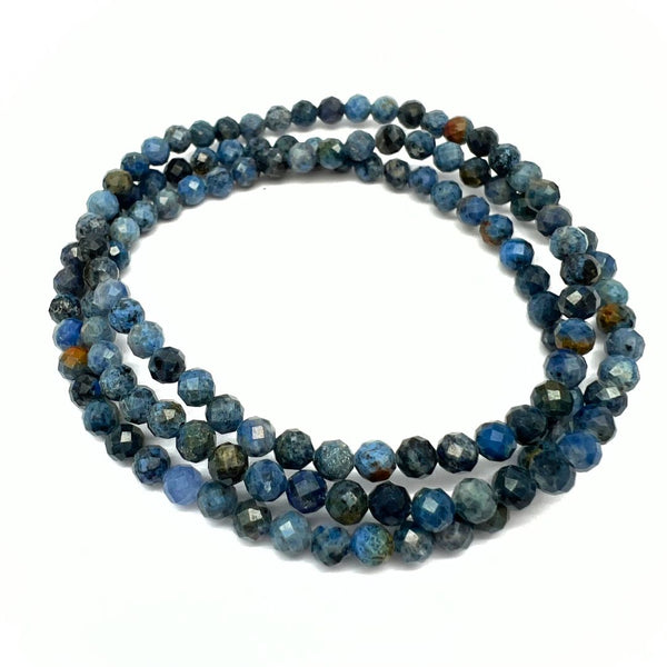 Dumortierit, fasetterat armband 4mm