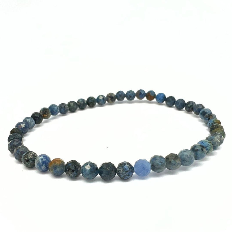 Dumortierit, fasetterat armband 4mm