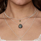 Rutile quartz necklace with silver or gold-plated chain