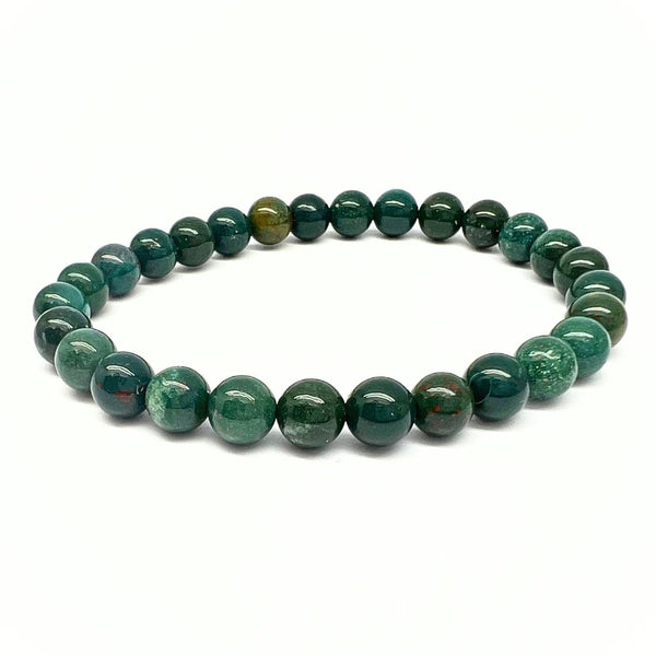 Jasper, dragon's blood dark green bracelet 6 mm