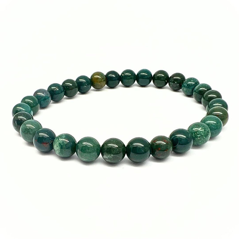 Jasper, dragon's blood dark green bracelet 6 mm