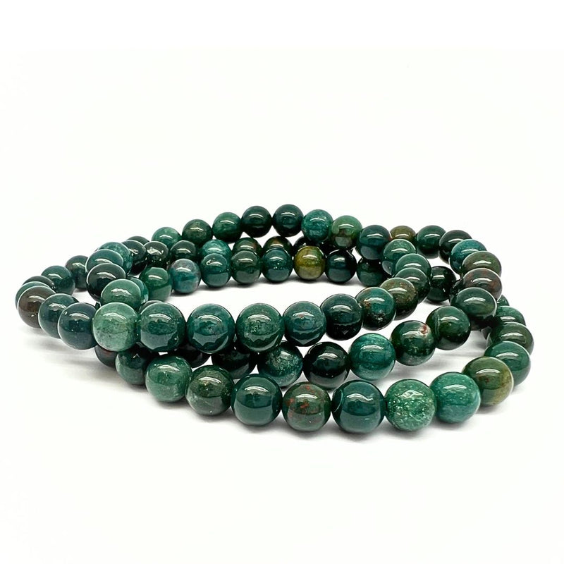 Jasper, dragon's blood dark green bracelet 6 mm