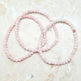 Rose quartz, bracelet 4mm