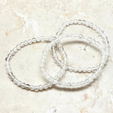 Rock crystal, bracelet 4mm