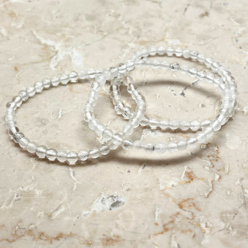 Rock crystal, bracelet 4mm