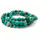 Amazonite, chip bracelet on elastic thread