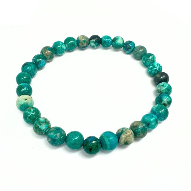 Amazonite, chip bracelet on elastic thread