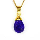 Lapis Lazuli, Dew-kristallipisara kullattua hopeaa oleva riipus