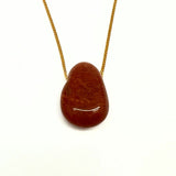Muscovite necklace with silver or gold-plated chain