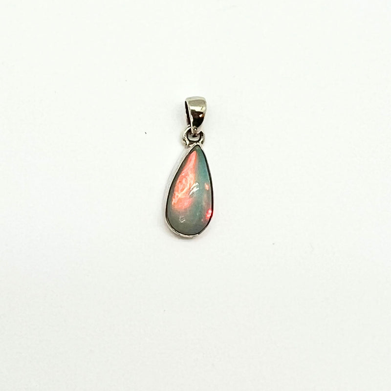 Opal drop beautiful sterling silver pendant