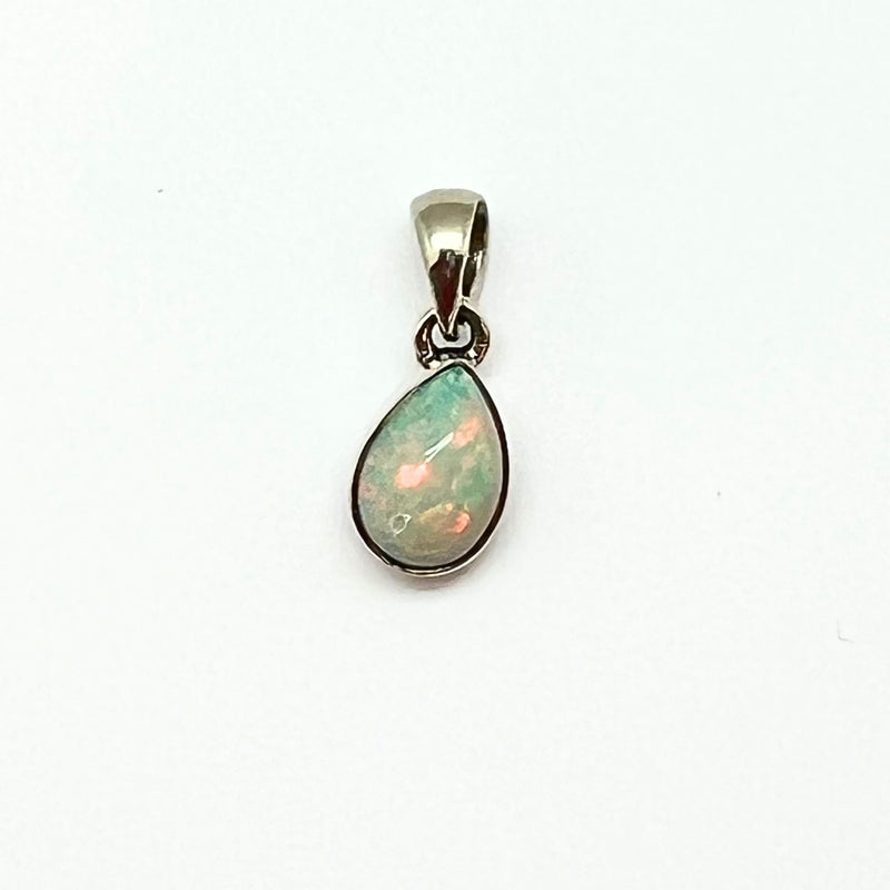 Opal drop beautiful sterling silver pendant