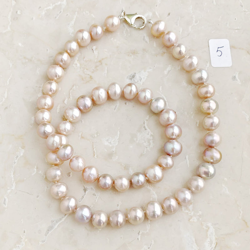 Freshwater pearl necklace pink no. 5