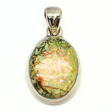 Opal större vacker sten i sterling silverhänge