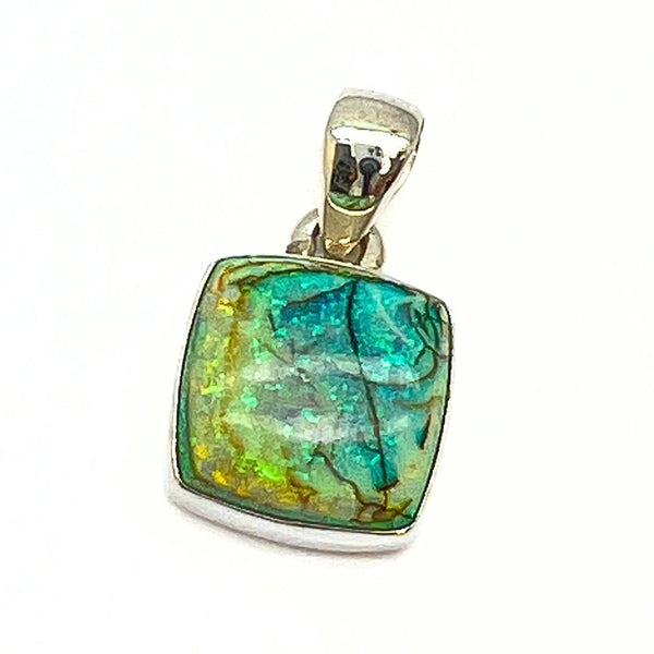 Opal larger stone in sterling silver pendant