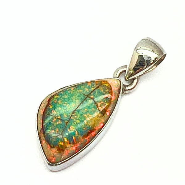 Opal larger stone in sterling silver pendant