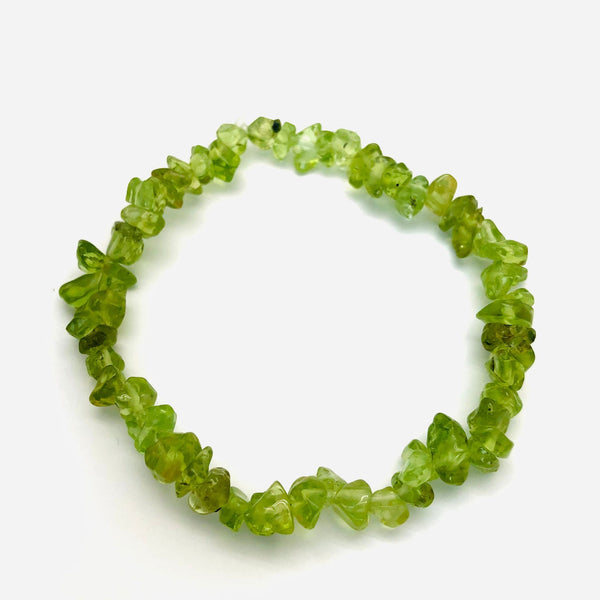 Peridot chip bracelet