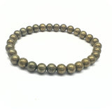Pyrite faceted bracelet 6 mm in two sizes - small &amp; large!