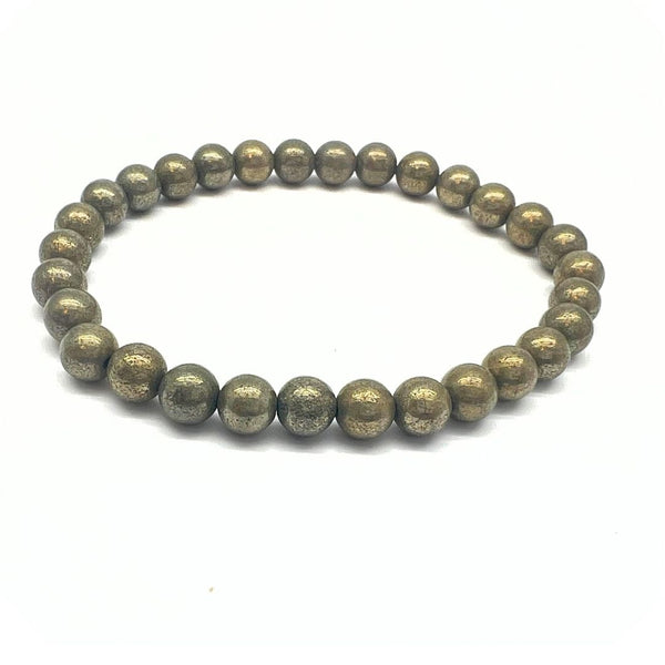 Pyrite faceted bracelet 6 mm in two sizes - small &amp; large!