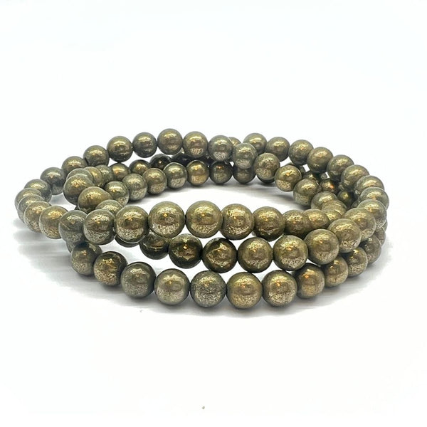 Pyrite faceted bracelet 6 mm in two sizes - small &amp; large!