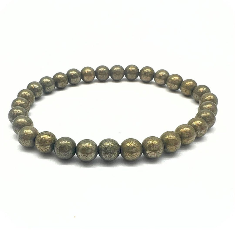 Pyrite faceted bracelet 6 mm in two sizes - small &amp; large!