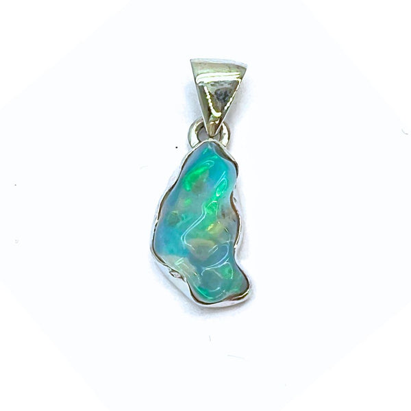 Opal larger stone in sterling silver pendant