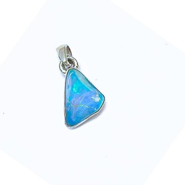 Opal larger stone in sterling silver pendant