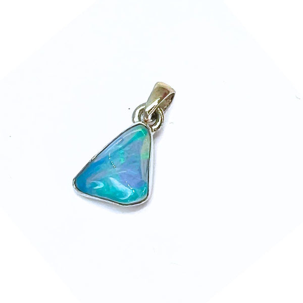 Opal larger stone in sterling silver pendant