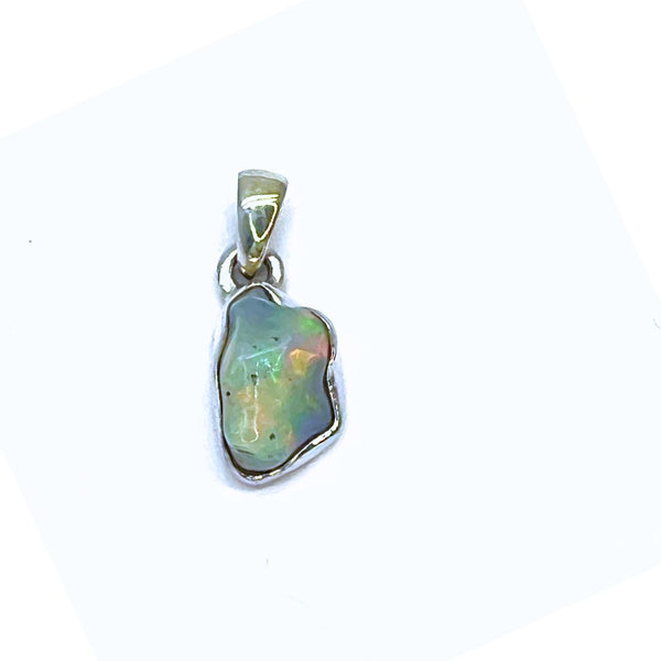 Opal larger stone in sterling silver pendant