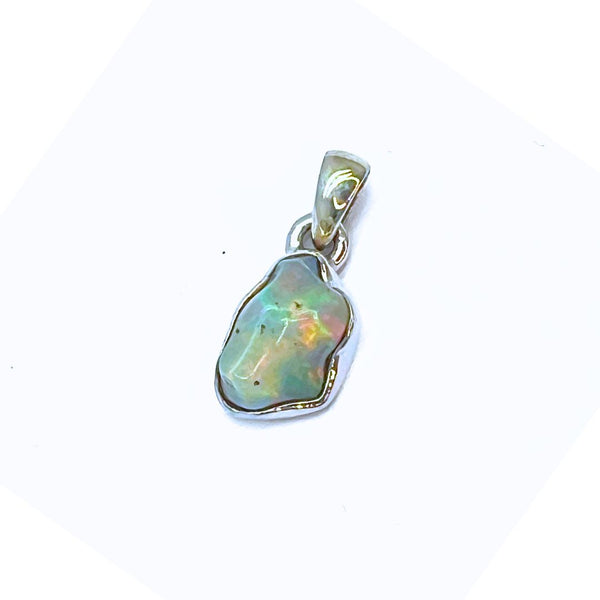 Opal larger stone in sterling silver pendant