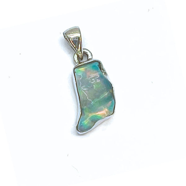 Opal larger stone in sterling silver pendant