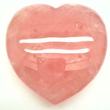 Rose quartz, huge faceted heart