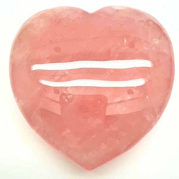 Rose quartz, huge faceted heart