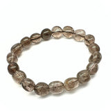 Smoky quartz, tumbled bracelet