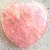 Rose quartz, huge faceted heart