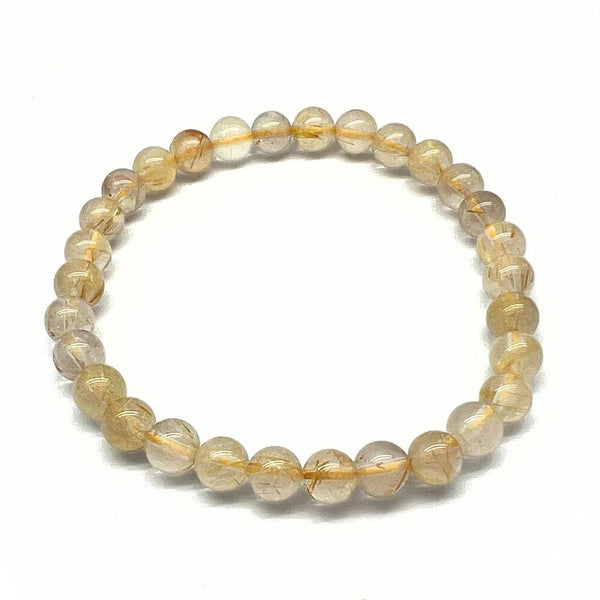 Rutilkvarts guld rutiler, armband 6 mm